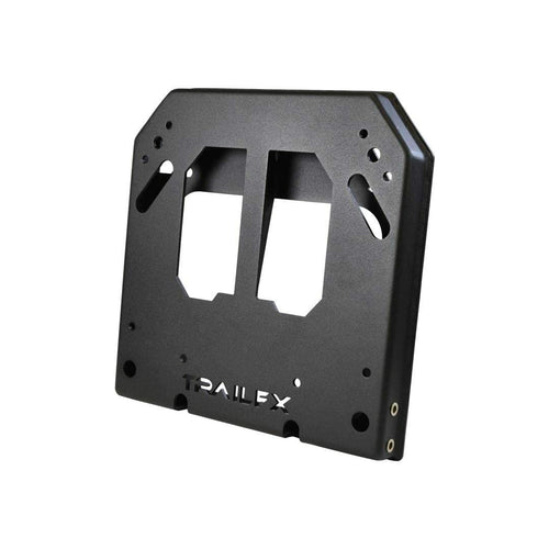 Spare Tire Carrier Spacer Trailfx BR009T for Ford Bronco 2021-2025 Matte Black Powder Coated 6-Gauge Steel Tailgate Mounted Fits Up to 35 Inch Tires