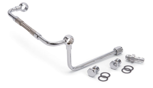 Thunder Edelbrock and Performer Series Fuel Line Kit, Chrome