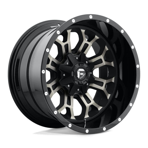 1PC Fuel D561 CRUSH 20x9, Bolt Pattern: 5x4.5/5, Offset: 1, GLOSS MACHINED DOUBLE DARK TINT, set of