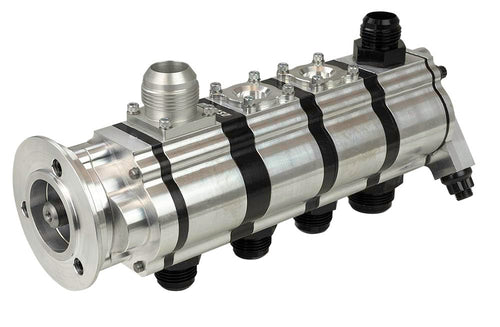Moroso 4 Stage Tri Lobe Dry Sump Oil Pump, Procharger V-Band Mount, 1.500" Pressure Section, Std Rotation