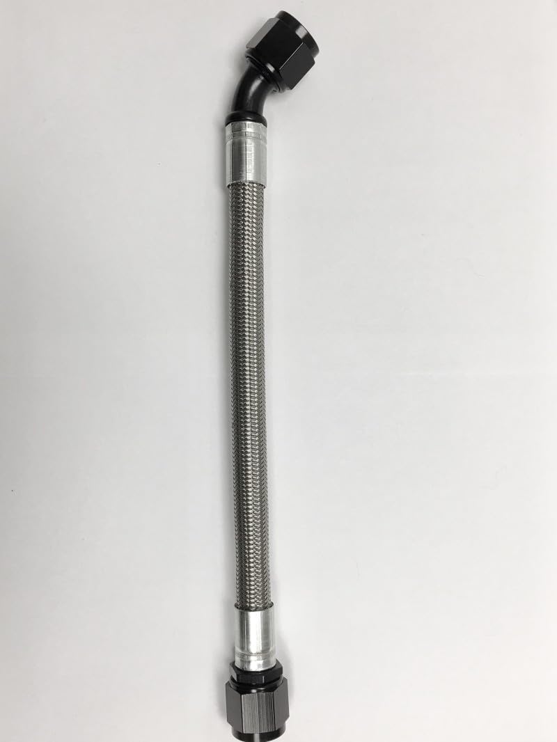 10AN Fragola PTFE Hose Assembly Straight x 45 Degree 10in