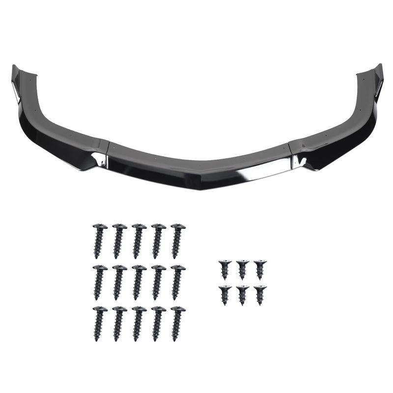Glossy Black Spec-D Tuning Front Bumper Lip Spoiler Splitter 3PC Compatible with 2011-2014 Dodge Charger SRT8