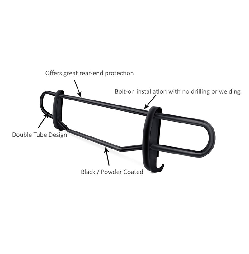 Rear Bumper Guard Black Double Tube Compatible with 2007-2011 Dodge Nitro|2008-2012 Jeep Liberty-8D071116A