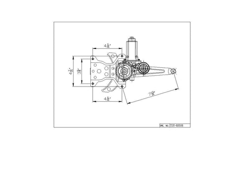 Rear Right TYC 660389 Replacement Window Regulator