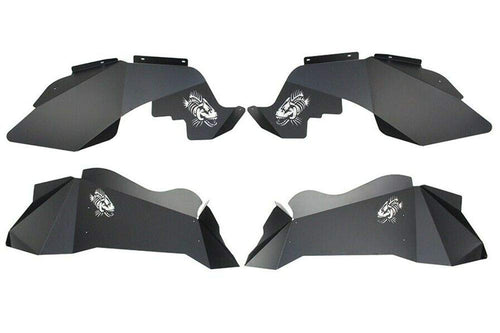 Offroad FISHBONE FB33073 Jeep Logo Aluminum Inner Fenders 07-18 Wrangler JK Black Powdercoat