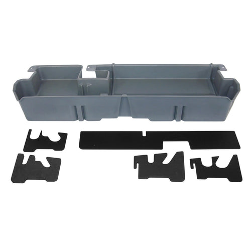 Under Seat Storage DuHa 60052 fits 2007-2021 Toyota Tundra Double Cab without Factory Subwoofer | Dark Gray Heavy-Duty Back Seat Organizer | Includes Dividers