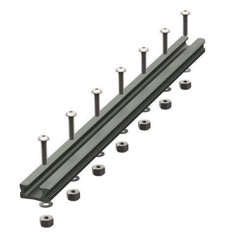 YakAttack GearTrac GT90 – 16" Aluminum Kayak Mount Track | 0.9" Wide Surface-Mount Gear Rail | Includes Stainless Hardware | Medium-Duty Rigging Track | Made in USA