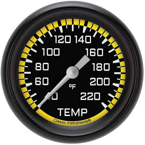 AX329YBPF Classic Instruments AutoCross Yellow 2-5/8" Stock Eliminator Temperature Gauge