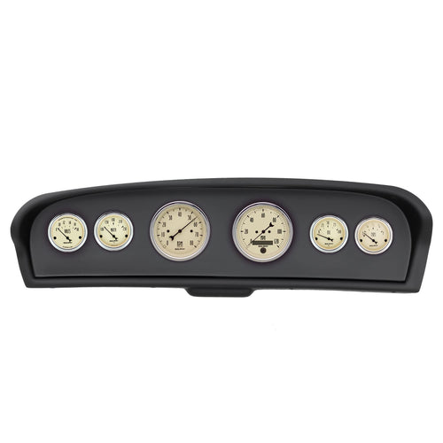 AutoMeter Dash Kit Direct Fit, Ford Truck 61-66, Tach/Mph/Fuel/Oilp/Wtmp/Volt, Antique Beige (2144-02)