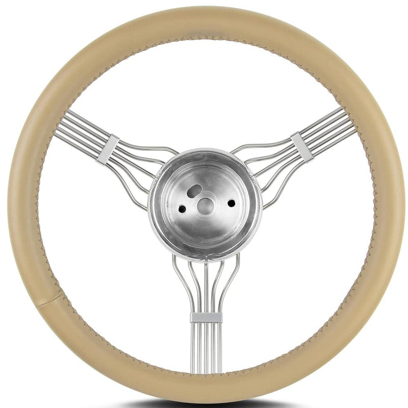 STEERING WHEELS LECARRA Newstalgi c Banjo Pol. w/Tan Wrap