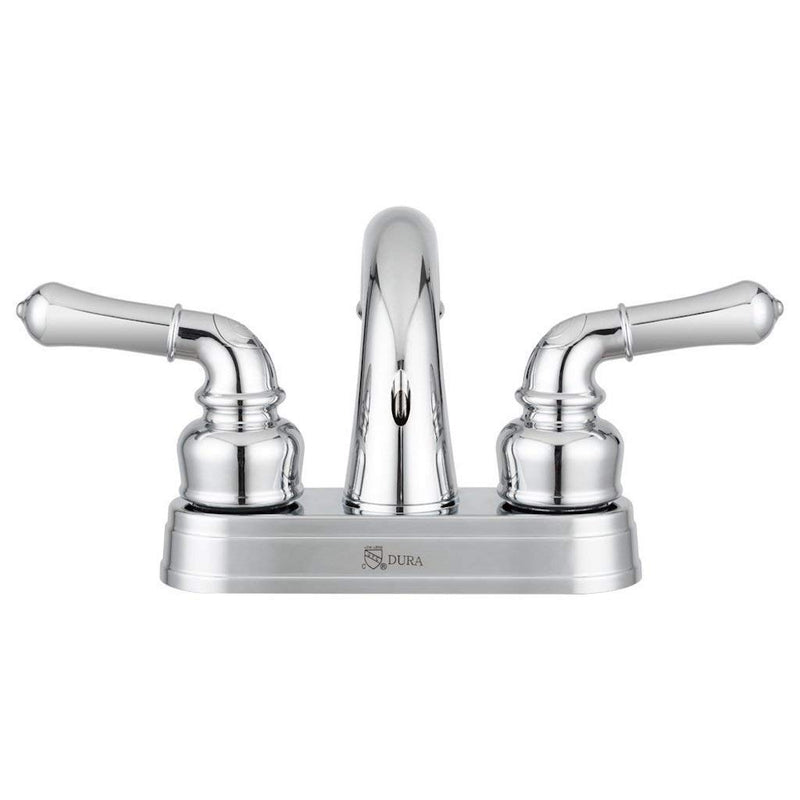 Dura Faucet RV Bathroom Sink Faucet DF-PL620C-CP - Smooth Turning 2-Lever (Chrome)