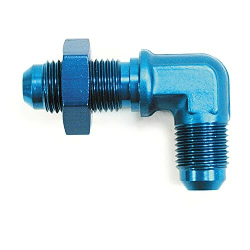 90 Degree -4an Bulkhead Flare Blk