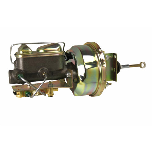 5H473 LEED BRAKES 7 Inch Power Brake Booster, 1 Inch Bore Master, Bottom Mount Valve Disc/Disc (Zinc)
