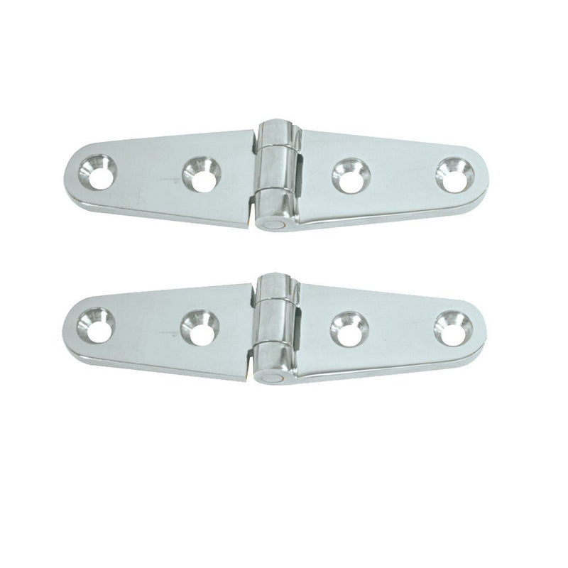 4''X11/16'' Chr/Brass Strap Hinge Pair