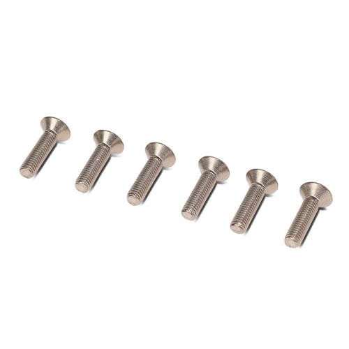 NRG Innovations 6-pcs NRG-SWS-100TI Conical Flat Steering Wheel Horn Button Screw/Bolt Kit,M5 X 0.8 X 12mm