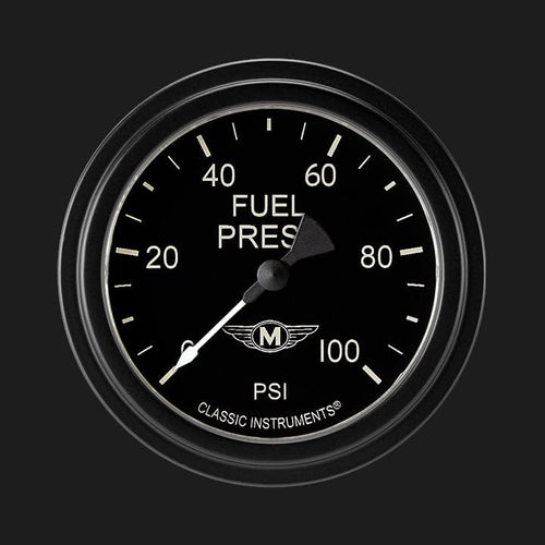 Moal Bomber Classic Instruments 2 5/8" Fuel Pressure Gauge 100 PSI Electric