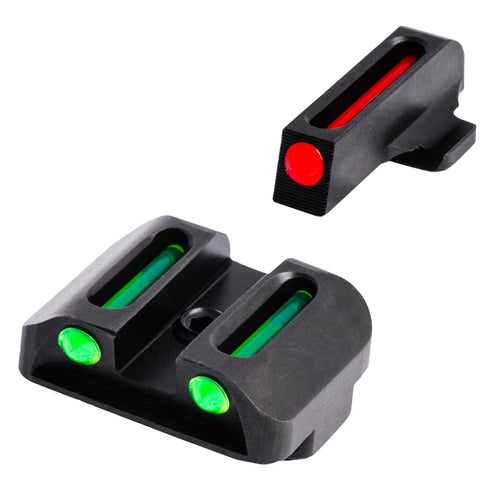 Fiber-Optic TRUGLO Handgun Night Sight | Compact Durable Snag-Resistant High-Visibility Red Front & Green Rear Sight, Compatible with Springfield XD Handguns