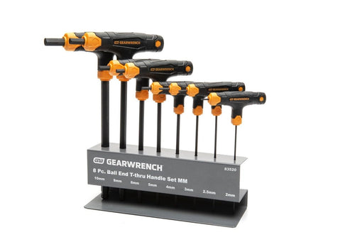 8 Piece GEARWRENCH Metric Ball End T-Handle Hex Key Set - 83520