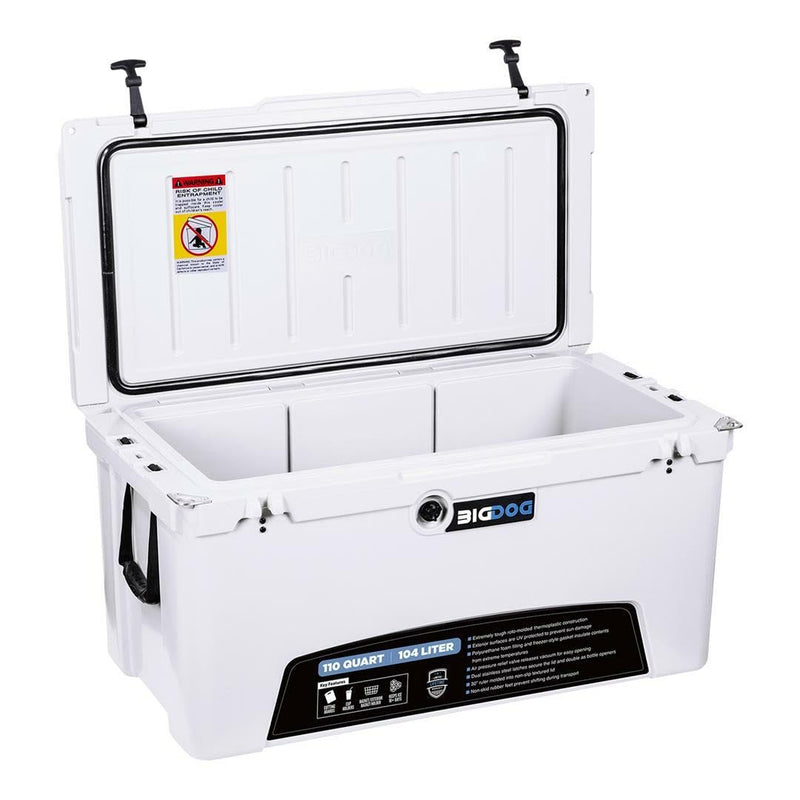 Husky BDC110 Towing 110 Quart White Plastic Ice Chest