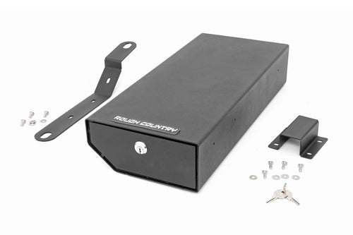 Under Seat Storage Rough Country for Jeep Wrangler JK (2007-2010) & Wrangler Unlimited (2007-2018) - Hidden Storage Keeps Valuables Locked & Secure