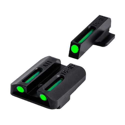 Tritium & Fiber-Optic TRUGLO Handgun Sight | Durable Snag-Resistant Glowing Night Sight, Compatible with Kahr Arms Handguns, Green Front Sight & Green Rear Sight