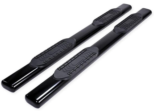 Truck TrailFX A8223B Running Board Fits Ford F-150 Crew Cab 2015-2026 Oval 6 Inch Straight Side Bars with Step Pads, Black Powder Coated Steel, Welded End Caps, Rocker Panel Mount