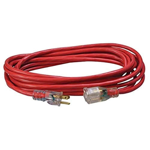 25ft Southwire SJTW 14/3 Outdoor Ext Cord W/ Lighted End (Red)