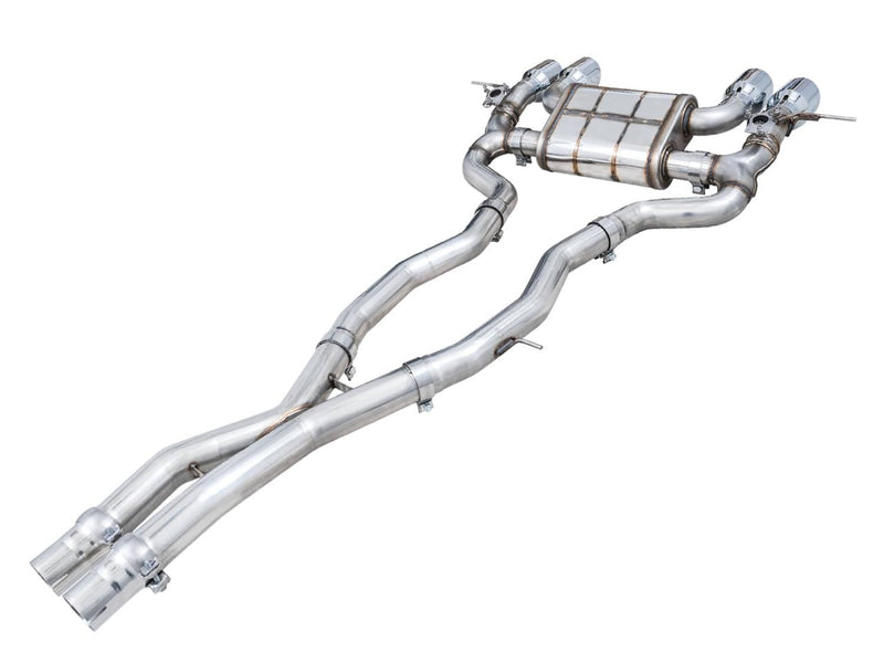 AWE Catback Exhaust SwitchPath for BMW G8X M3/M4 - Chrome Silver Tips - 3025-43480