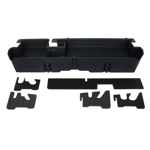 Under Seat Storage DuHa 60051 fits 2007-2021 Toyota Tundra Double Cab without Factory Subwoofer | Black Heavy-Duty Back Seat Organizer | Includes Dividers