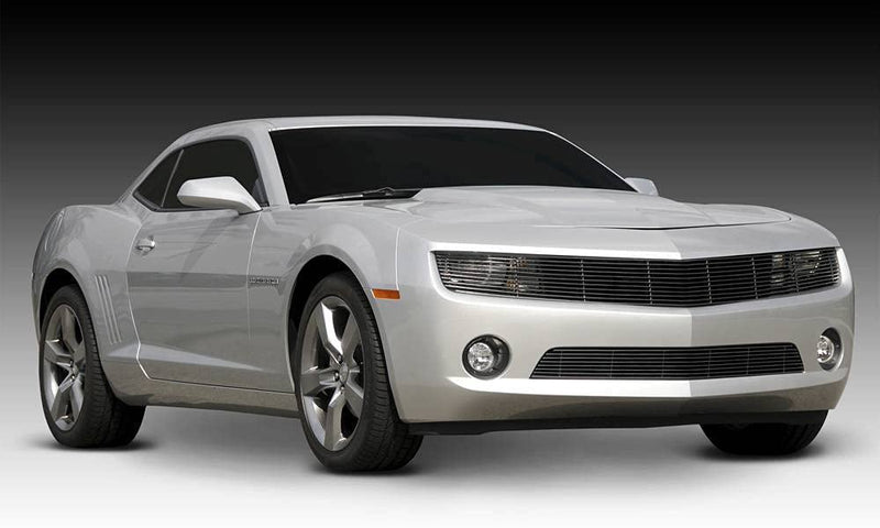 Horizontal T-Rex 20027B Aluminum Black Finish Billet Grille Overlay for Chevrolet Camaro