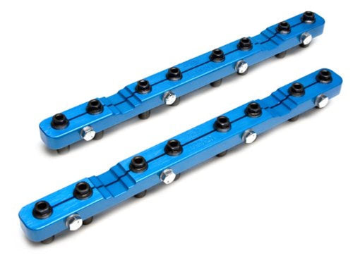 Billet Aluminum PRW 1535001 Stud Girdle with Spring-loaded 7/16" RockerLoc for Chevy 262-400 1955-00,Blue