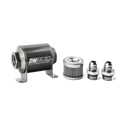 in-line DeatschWerks Fuel Filter and housing kit (8-03-070-100K-8)