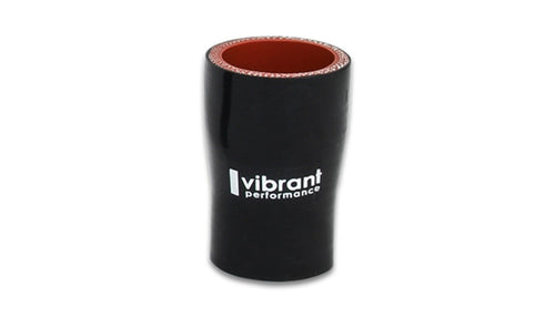 Power Vibrant 2921 Hose Coupler, Silicone, 4ply Aramid Reinforced, Straight, Reducer, Transition, 1.50 in. Inlet I.D, 1.25 in. Outlet I.D, 3.00 in. Overall Length, Black, each