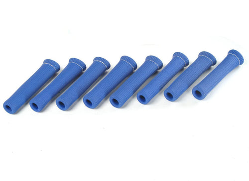 Protect-A-Boots Design Engineering Blue 6" Spark Plug Boot Protector Sleeves Pack of 8 – Heat Resistant Sleeve Covers for Spark Plug Boots, Engine Wire Protection