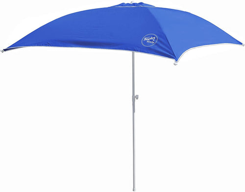 Taylor Made 6' x 6' Anchorshade III Boat Shade, Blue, Adjustable Aluminum Pole to 8 Feet, UV-Treated Fade-Resistant Nylon, Market-Style Top, Carrying Case, Fits Most Boats and Benches – 22043
