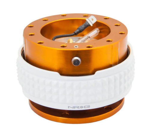 NRG Innovations Gen 2.1 NRG-SRK-210RG-GL Race Steering Wheel Quick Release Kit Adapter Rose Gold Body/Glow in the Dark Pyramid Ring, 6x70 and 6x74mm Bolt Patterns