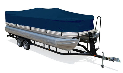 Trailerite Taylor Made Products Semi-Custom Boat Cover for Pontoon Boats with Outboard Motor, Multiple Sizes and Colors
