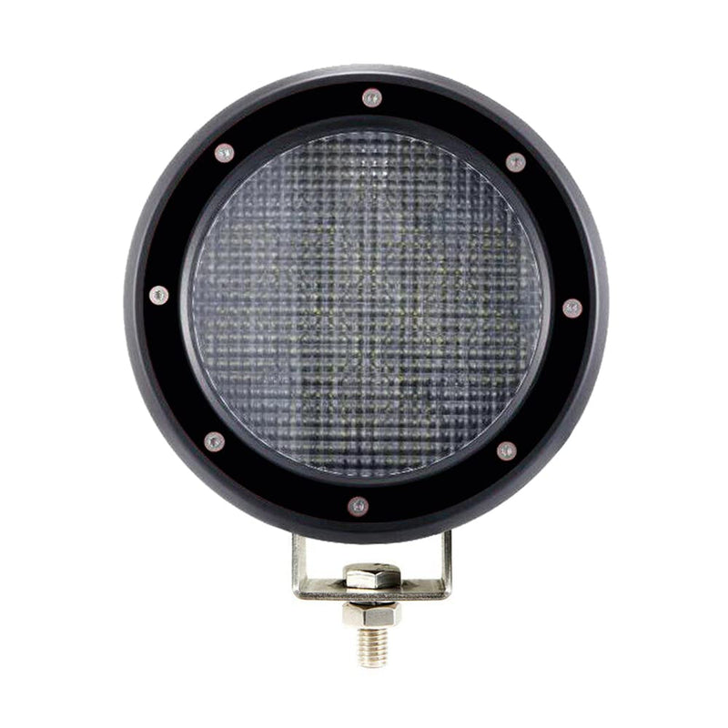 CLASSIC Black Horse Roll Bar Incl. Set of 5.3"Dia.LED Lights w/Black Trim Rings Compatible with 2020-2024 Jeep Gladiator-RB09BK-PLFB