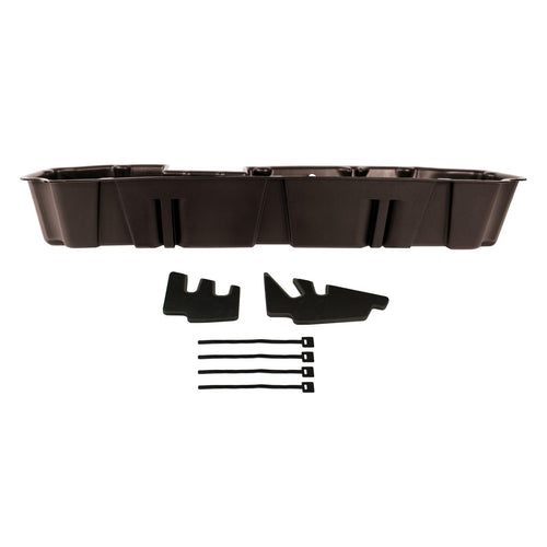 Under Seat Storage Du Ha 10421 fits 2019-2025 Chevy Silverado/GMC Sierra LD & 2020-2025 HD Double Cab | Brown Heavy-Duty Back Seat Organizer | Includes 2-Piece Dividers