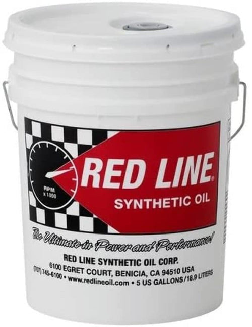 75W90 Red Line 57906 GL-5 Synthetic Gear Oil for Hypoid Limited Slip Differentials - 5 Gallon
