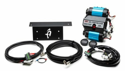Twin Compressor Mount & Connection Kit - Up Down Air - JK & JL Cargo Area for ARB & EGOI II Dual Air Twin Compressor - Black