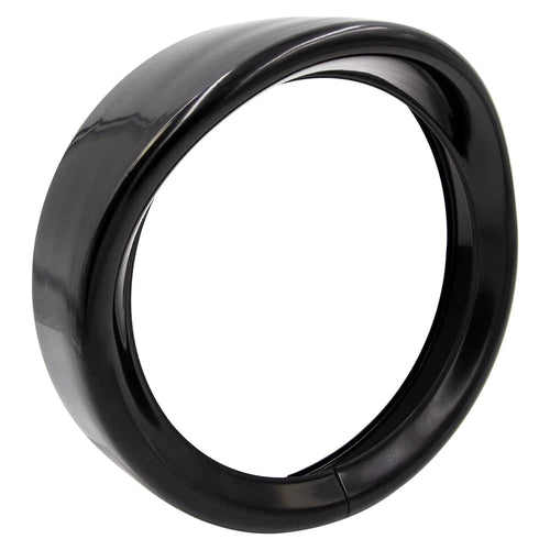 Visor Style Saddle Tramp - Light Trim Ring 7" - 1983-2017 - Black, Trim Rings (BC-HDTRIM3)