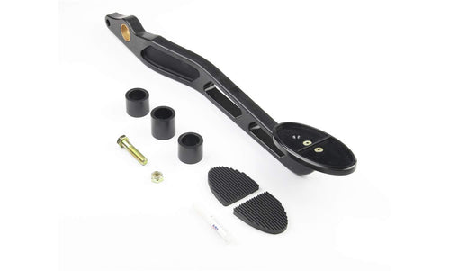 Lokar XBCA-9504 Performance Products Black 180 Degree Billet Aluminum Direct Fit Automatic Brake Pedal Arm With Xl Oval Pad