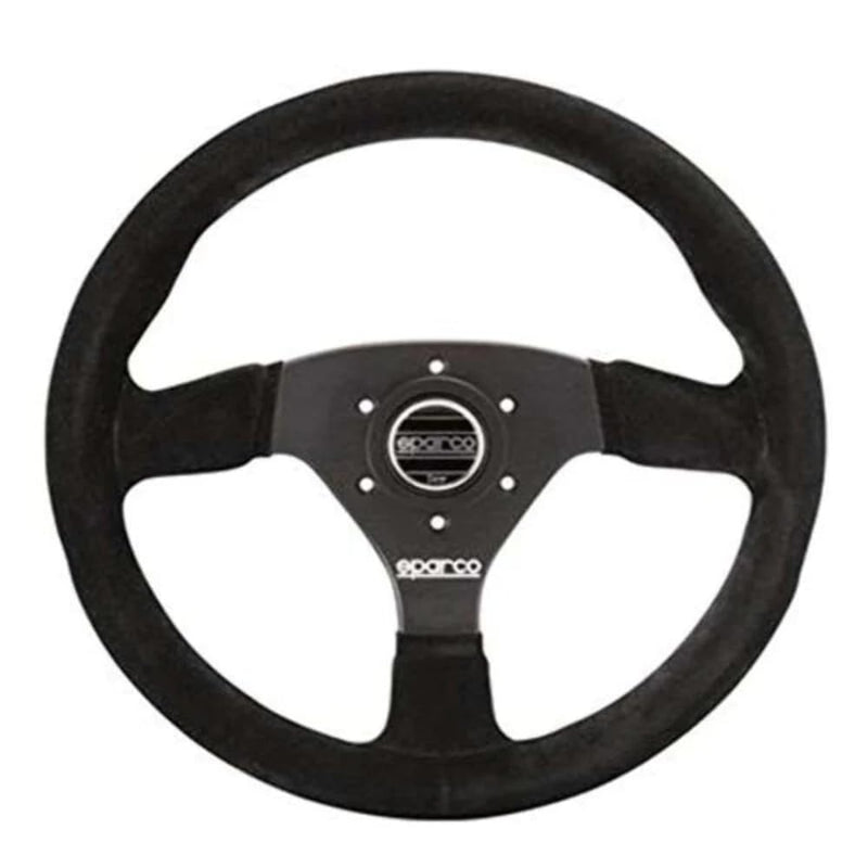 Black Sparco 015R383PSN Suede Steering Wheel