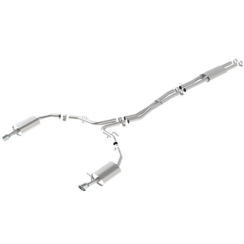 10-17 Ford Racing Taurus Sho Cat-Back Touring Exhaust System - Chrome Tips