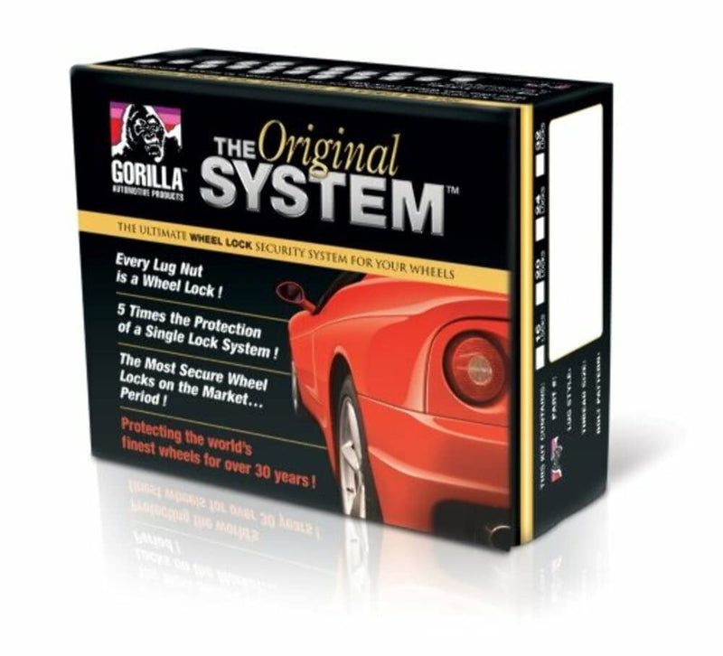 Gorilla 71644N Automotive Acorn Wheel Locks (14mm x 1.50 Thread Size) - For 6 Lug Wheels The System