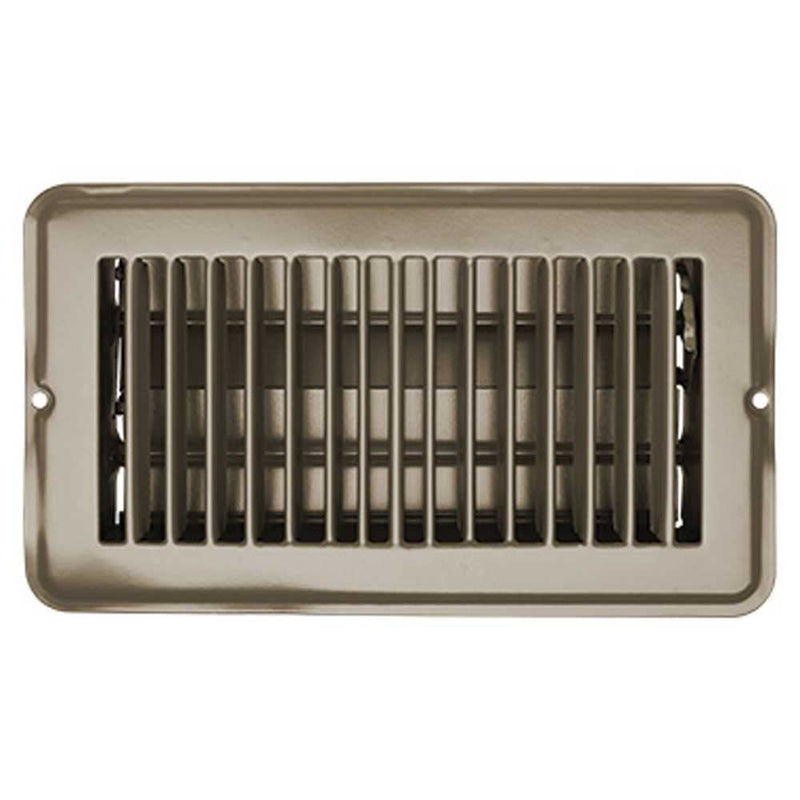 H871 RV Designer, Metal Floor Register with Damper, 8 inch x 4 inch, Tan, Interior Hardware