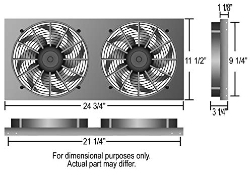 High Output Derale Dual Radiator Fan 16812