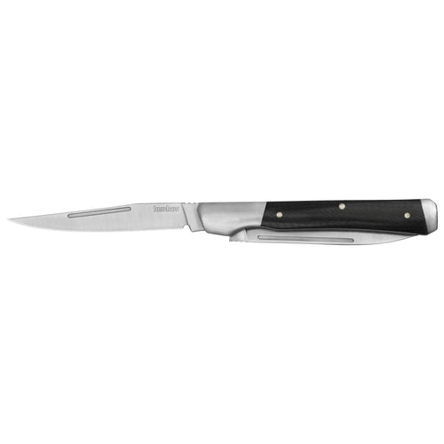 Kershaw Manual Folding Pocket Knife Allegory, Two Bladed Knife with Clip Point and Spear Point Blades, Slipjoint with Micarta Handle, Black