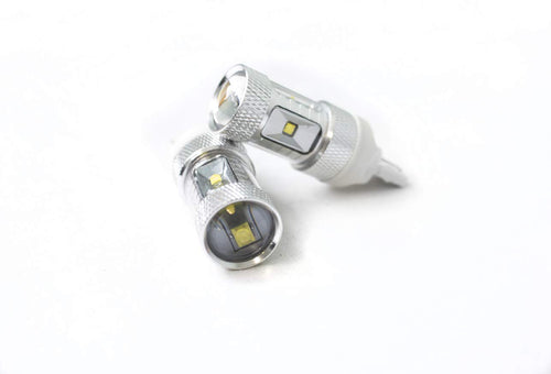 Race Sport Lighting 7443HPW RS7443BLAST Series Hi Power 30W CREE LED Replacement Bulbs - PAIR (WHITE)
